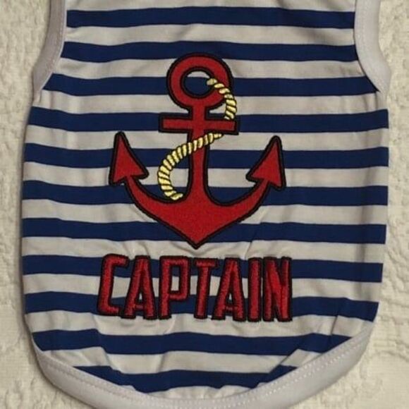 Dog Costume Tee Captain Size Medium - Picture 2 of 6